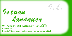 istvan landauer business card